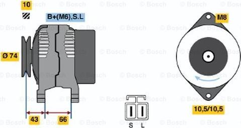 BOSCH 0 986 045 501 - Ģenerators autospares.lv