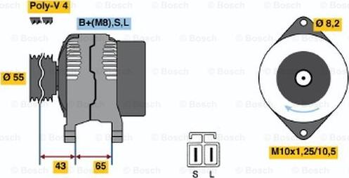 BOSCH 0 986 045 511 - Ģenerators autospares.lv