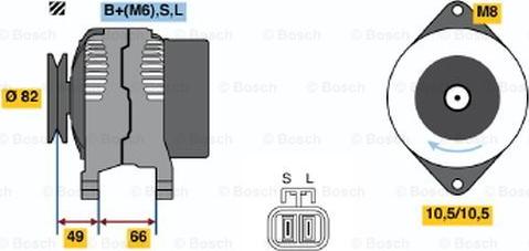 BOSCH 0 986 045 531 - Ģenerators autospares.lv