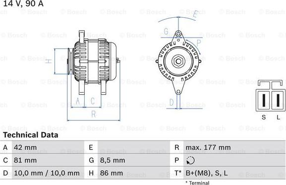 BOSCH 0 986 045 651 - Ģenerators www.autospares.lv