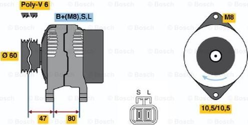 BOSCH 0 986 045 671 - Alternator www.autospares.lv