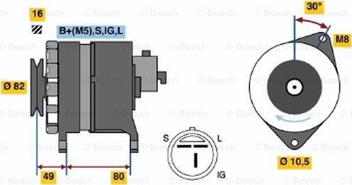 BOSCH 0 986 045 001 - Ģenerators www.autospares.lv