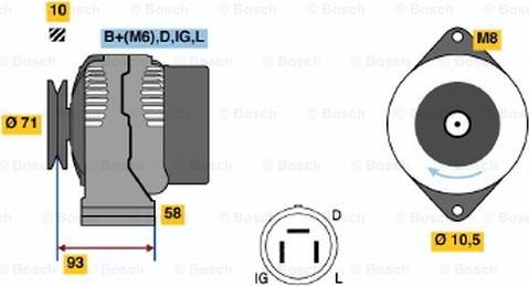 BOSCH 0 986 045 081 - Ģenerators autospares.lv