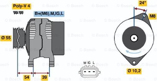 BOSCH 0 986 045 841 - Ģenerators autospares.lv