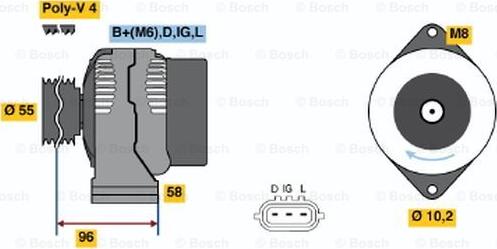 BOSCH 0 986 045 801 - Alternator www.autospares.lv