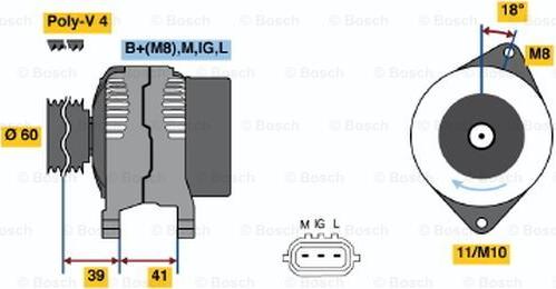 BOSCH 0 986 045 811 - Ģenerators autospares.lv