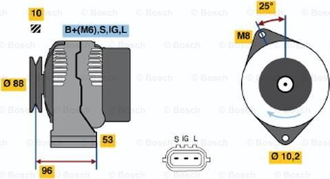 BOSCH 0 986 045 881 - Ģenerators autospares.lv