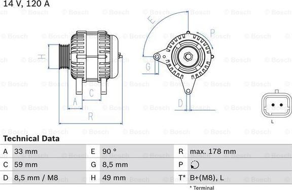 BOSCH 0 986 045 241 - Ģenerators www.autospares.lv