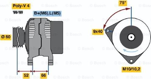 BOSCH 0 986 045 201 - Alternator www.autospares.lv