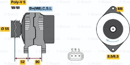 BOSCH 0 986 045 741 - Ģenerators autospares.lv