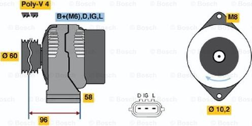 BOSCH 0 986 045 781 - Ģenerators autospares.lv