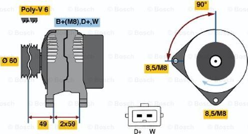 BOSCH 0 986 046 460 - Alternator www.autospares.lv