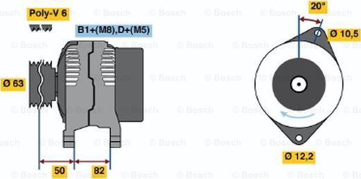 BOSCH 0 986 046 480 - Ģenerators autospares.lv