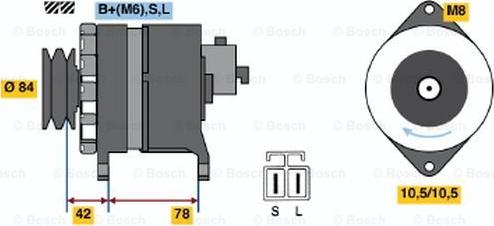 BOSCH 0 986 046 431 - Генератор www.autospares.lv