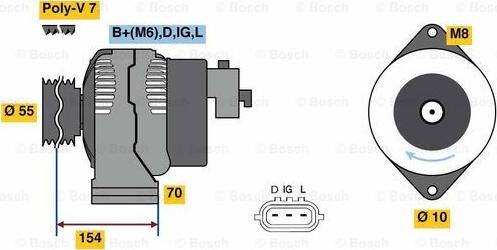 BOSCH 0 986 046 541 - Ģenerators autospares.lv