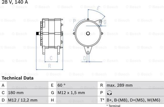 BOSCH 0 986 046 550 - Ģenerators autospares.lv