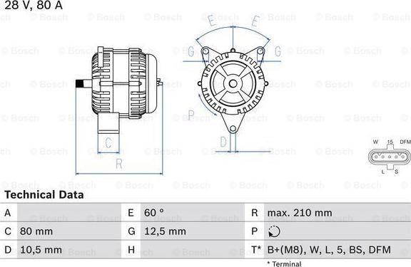 BOSCH 0 986 046 560 - Ģenerators www.autospares.lv