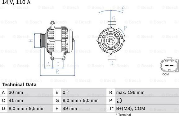 BOSCH 0 986 046 130 - Ģenerators www.autospares.lv