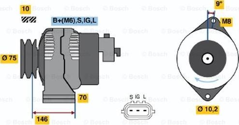 BOSCH 0 986 046 381 - Ģenerators autospares.lv