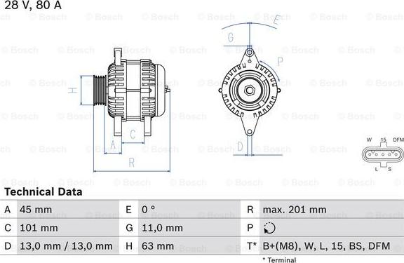 BOSCH 0 986 046 290 - Генератор www.autospares.lv