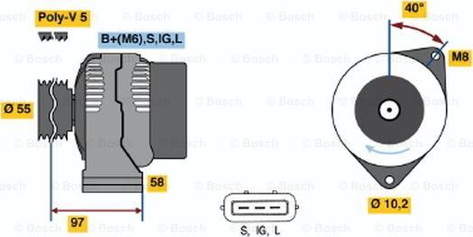 BOSCH 0 986 040 960 - Ģenerators www.autospares.lv