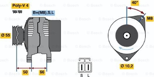 BOSCH 0 986 040 900 - Ģenerators autospares.lv