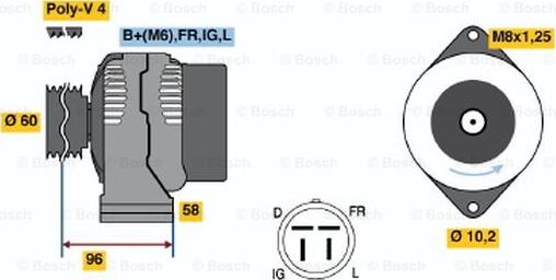 BOSCH 0 986 040 910 - Ģenerators autospares.lv