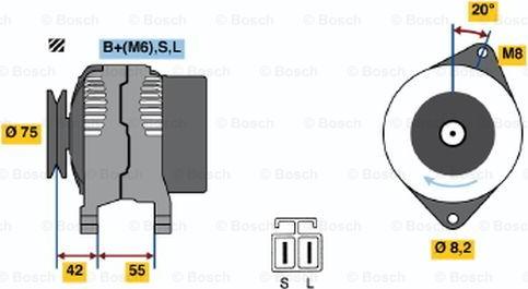 BOSCH 0 986 040 551 - Ģenerators autospares.lv