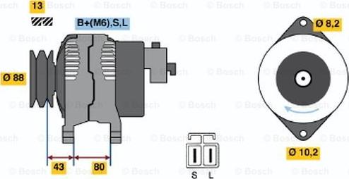 BOSCH 0 986 040 561 - Ģenerators autospares.lv