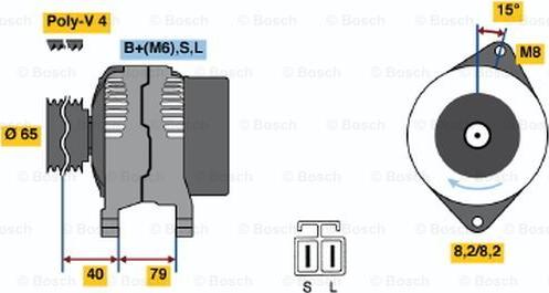 BOSCH 0 986 040 511 - Ģenerators autospares.lv