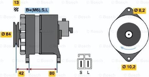 BOSCH 0 986 040 581 - Alternator www.autospares.lv