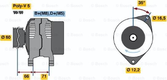 BOSCH 0 986 040 651 - Alternator www.autospares.lv