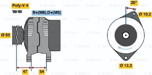 BOSCH 0 986 040 661 - Ģenerators autospares.lv