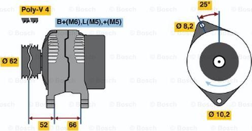 BOSCH 0 986 040 061 - Ģenerators autospares.lv