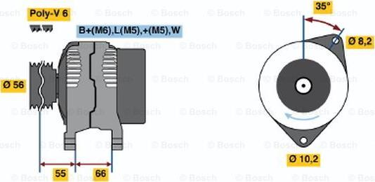 BOSCH 0 986 040 001 - Ģenerators www.autospares.lv