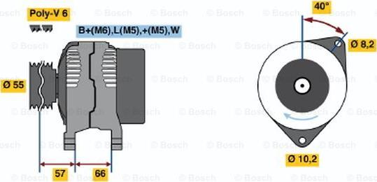 BOSCH 0 986 040 081 - Alternator www.autospares.lv