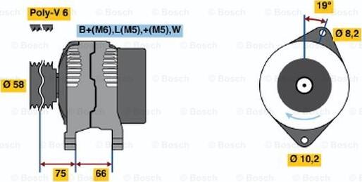 BOSCH 0 986 040 131 - Alternator www.autospares.lv