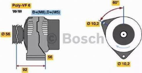 BOSCH 0123510075 - Генератор www.autospares.lv