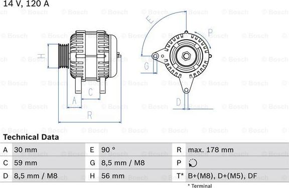 BOSCH 0 986 040 350 - Ģenerators autospares.lv