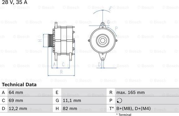 BOSCH 0 986 041 940 - Генератор www.autospares.lv