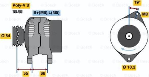 BOSCH 0 986 041 411 - Ģenerators www.autospares.lv