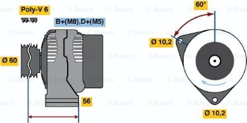 BOSCH 0 986 041 471 - Ģenerators autospares.lv