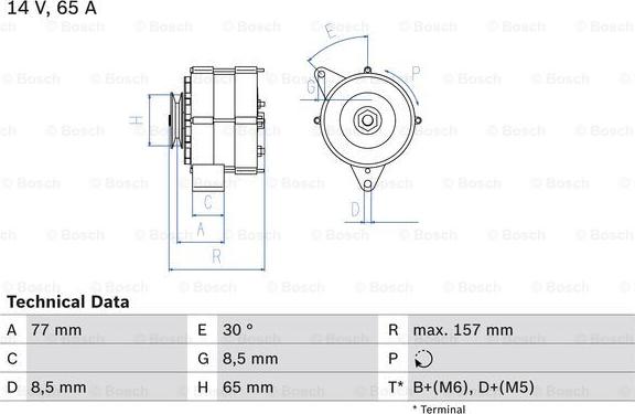 BOSCH 0 986 041 600 - Генератор www.autospares.lv