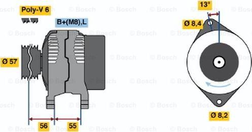 BOSCH 0 986 041 100 - Ģenerators www.autospares.lv