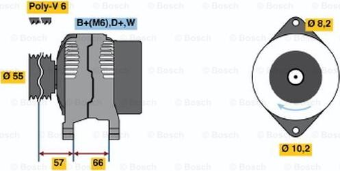 BOSCH 0 986 041 351 - Ģenerators autospares.lv