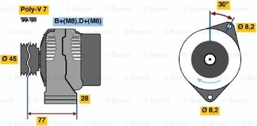 BOSCH 0 986 041 361 - Ģenerators autospares.lv