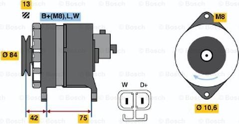 BOSCH 0 986 041 791 - Генератор www.autospares.lv