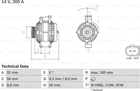 BOSCH 0 986 048 550 - Генератор www.autospares.lv