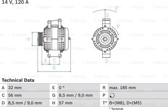 BOSCH 0 986 048 620 - Ģenerators www.autospares.lv