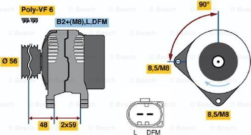 BOSCH 0 986 048 180 - Ģenerators www.autospares.lv